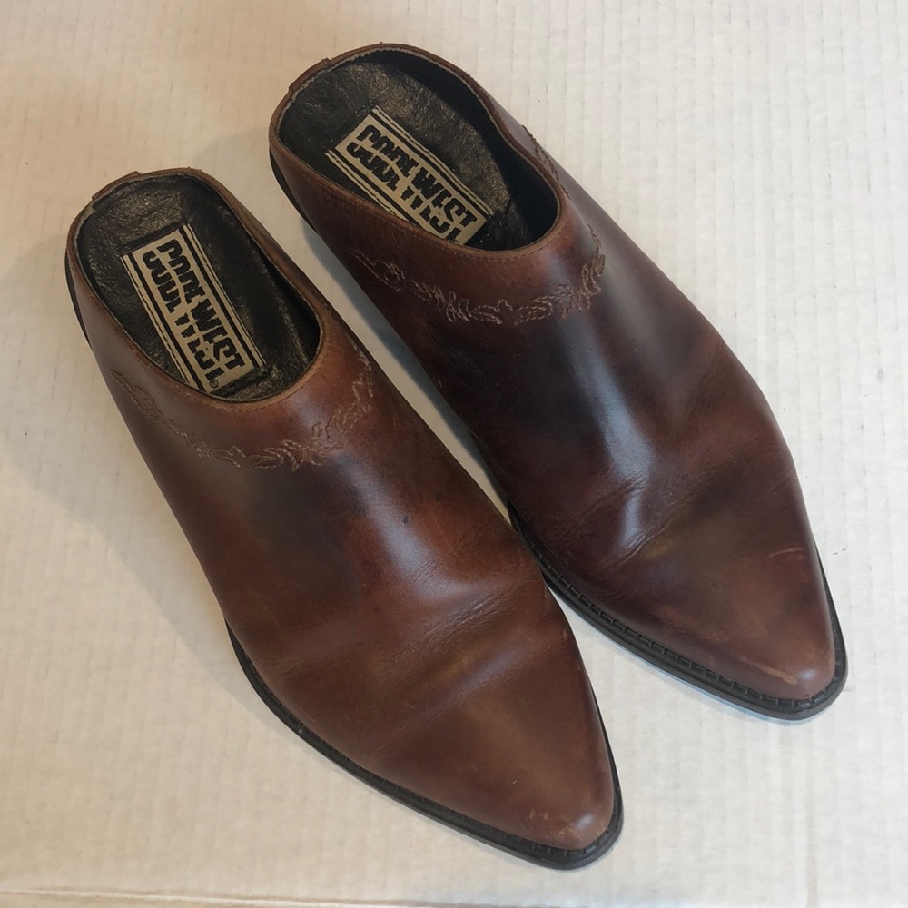 Code West Vintage Brown Leather Ankle Boots